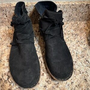 Born Black Suede Women's Ankle Boots